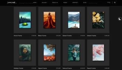 art-gallery-frames-ecommerce-section