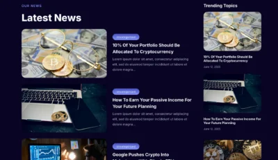 crypto-magazine-news-layout-interface