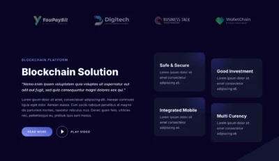dark-theme-blockchain-solution-section