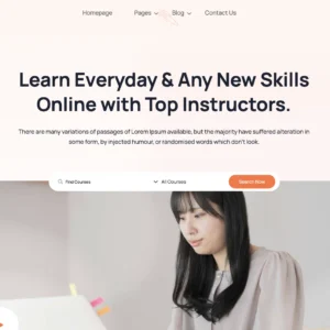 E-Learning for Skills Development - WordPress Website