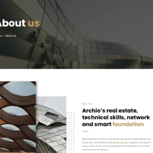Modern Architecture Showcase - WordPress Website