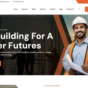 Modern Construction Company - WordPress Website