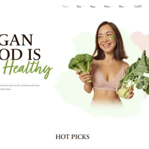 Healthy Vegetarian Meals - WordPress Website