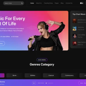 Music Streaming Platform - WordPress Website