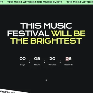 Live Music Festival Event - WordPress Website