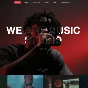 Music Studio - WordPress Website