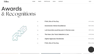wordpress-awards-page-layout