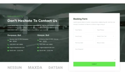 wordpress-car-rental-contact-section
