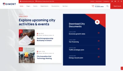 wordpress-city-events-and-documents-layout
