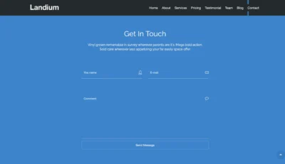 wordpress-contact-form-blue-background-section