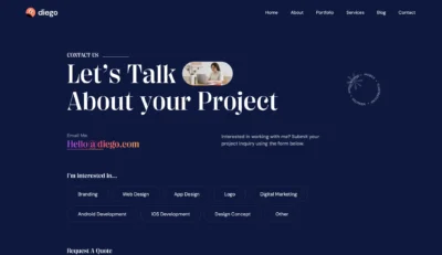 wordpress-contact-project-inquiry-page