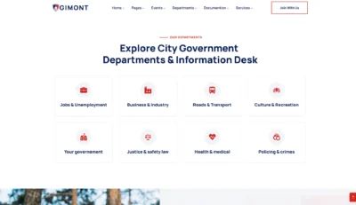 wordpress-department-icons-section