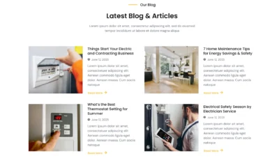 wordpress-electrician-testimonials-section