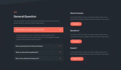 wordpress-faq-support-contact-section