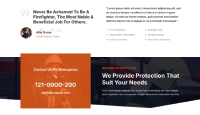 wordpress-firefighter-contact-emergency-section
