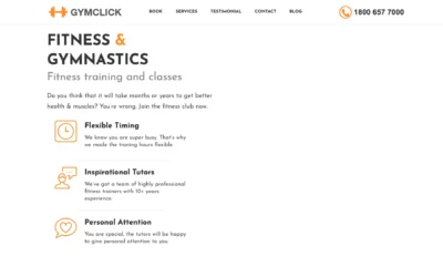 wordpress-fitness-class-info-section
