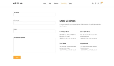 wordpress-furniture-contact-page-form