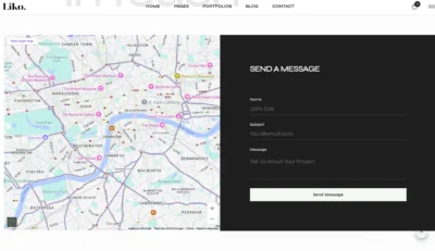 wordpress-google-map-contact-section