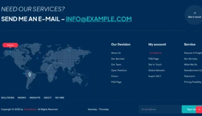 wordpress-logistics-footer-map-section