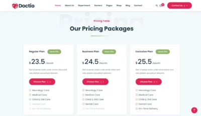 wordpress-pricing-plans-dental-page