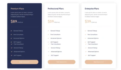 wordpress-pricing-plans-healthcare-section