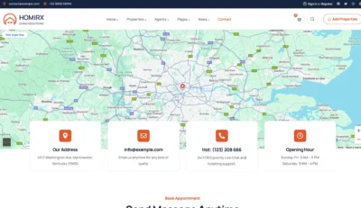wordpress-real-estate-contact-page-map