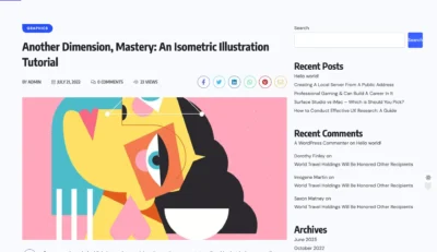 wordpress-single-post-isometric-illustration