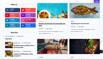 wordpress-social-follow-food-blog