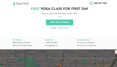 wordpress-yoga-class-map-footer-section