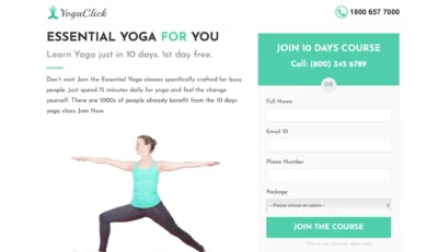 wordpress-yoga-course-registration-section